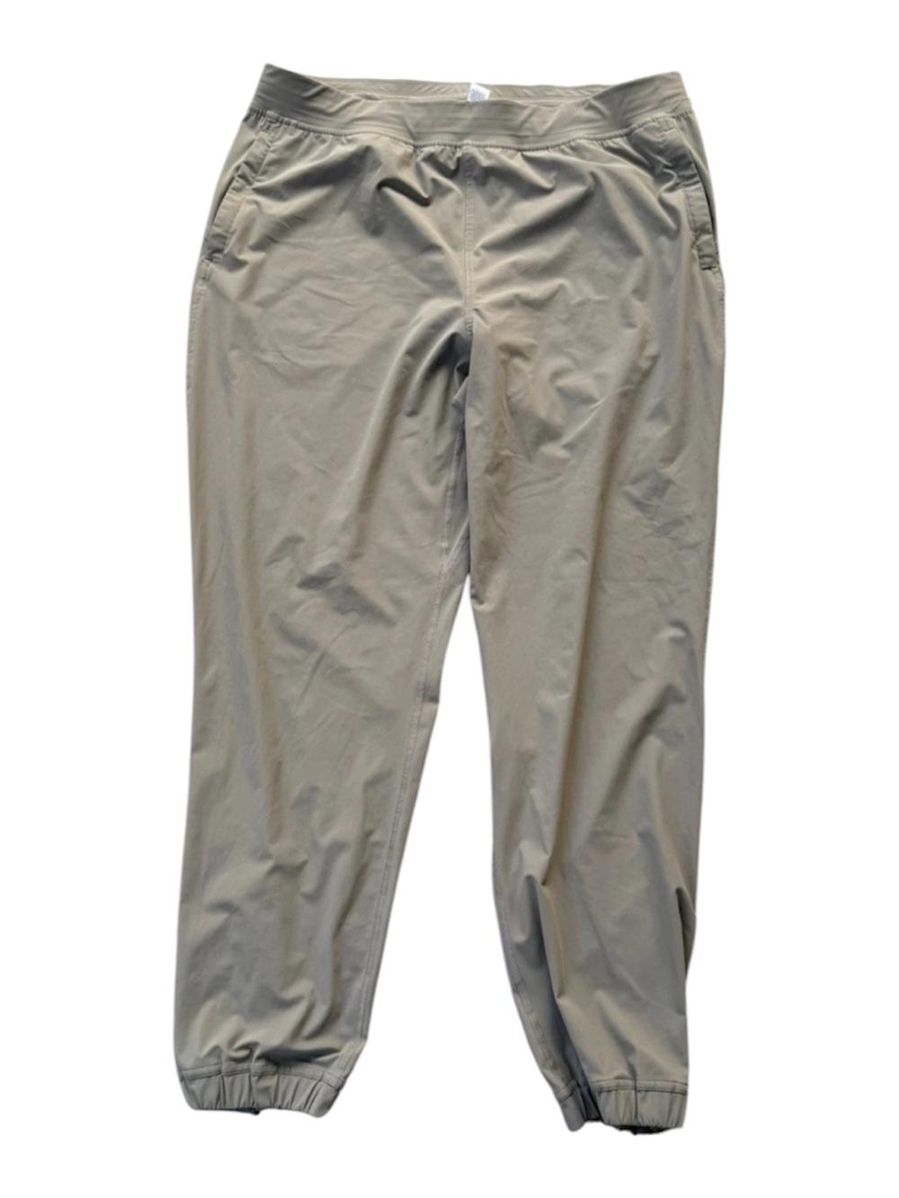 Lululemon Adapted State Jogger Airflow Women Sz 14 Carbon Dust Beige High Rise